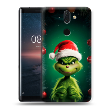 Силиконовый чехол на Nokia 8 Sirocco с принтом Гринч Новый год Рождество Силиконовый чехол на Nokia 8 Sirocco с принтом Гринч Новый год Рождество