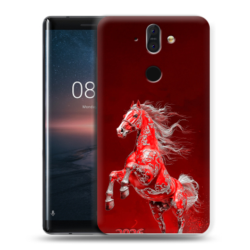 Силиконовый чехол на Nokia 8 Sirocco с принтом Новый год Силиконовый чехол на Nokia 8 Sirocco с принтом Новый год