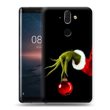 Силиконовый чехол на Nokia 8 Sirocco с принтом Новый год Гринч Силиконовый чехол на Nokia 8 Sirocco с принтом Новый год Гринч