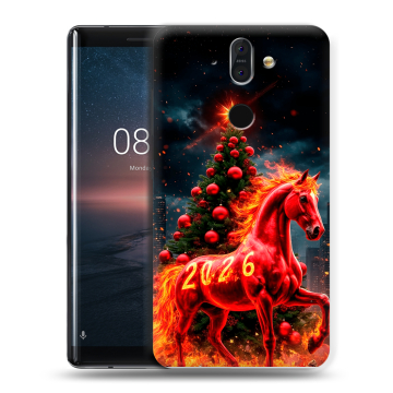 Силиконовый чехол на Nokia 8 Sirocco с принтом Новый год Силиконовый чехол на Nokia 8 Sirocco с принтом Новый год