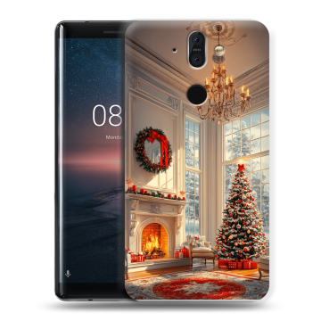 Силиконовый чехол на Nokia 8 Sirocco с принтом Новый год Силиконовый чехол на Nokia 8 Sirocco с принтом Новый год