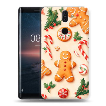 Силиконовый чехол на Nokia 8 Sirocco с принтом Новый год Силиконовый чехол на Nokia 8 Sirocco с принтом Новый год