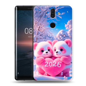 Силиконовый чехол на Nokia 8 Sirocco с принтом Новый год Силиконовый чехол на Nokia 8 Sirocco с принтом Новый год