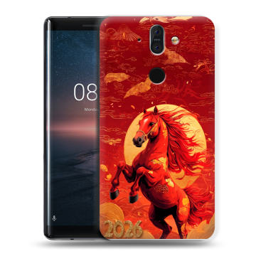 Силиконовый чехол на Nokia 8 Sirocco с принтом Новый год Силиконовый чехол на Nokia 8 Sirocco с принтом Новый год