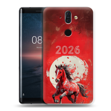 Силиконовый чехол на Nokia 8 Sirocco с принтом Новый год Силиконовый чехол на Nokia 8 Sirocco с принтом Новый год