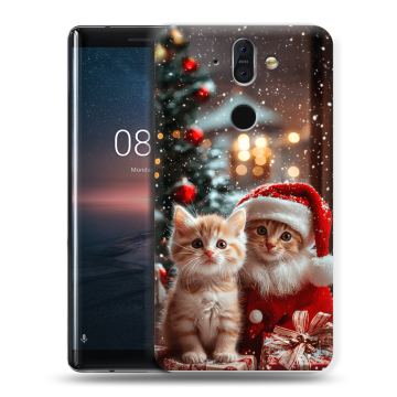 Силиконовый чехол на Nokia 8 Sirocco с принтом Новый год Силиконовый чехол на Nokia 8 Sirocco с принтом Новый год