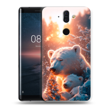 Силиконовый чехол на Nokia 8 Sirocco с принтом Новый год