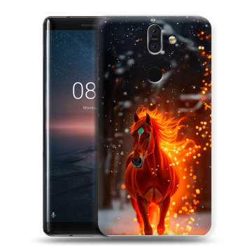 Силиконовый чехол на Nokia 8 Sirocco с принтом Новый год