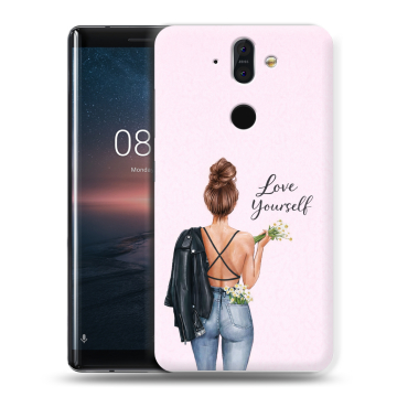Силиконовый чехол на Nokia 8 Sirocco с принтом женский Силиконовый чехол на Nokia 8 Sirocco с принтом женский