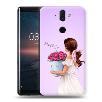 Силиконовый чехол на Nokia 8 Sirocco с принтом женский Силиконовый чехол на Nokia 8 Sirocco с принтом женский