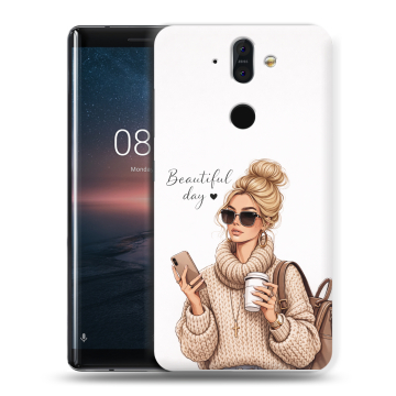Силиконовый чехол на Nokia 8 Sirocco с принтом женский Силиконовый чехол на Nokia 8 Sirocco с принтом женский