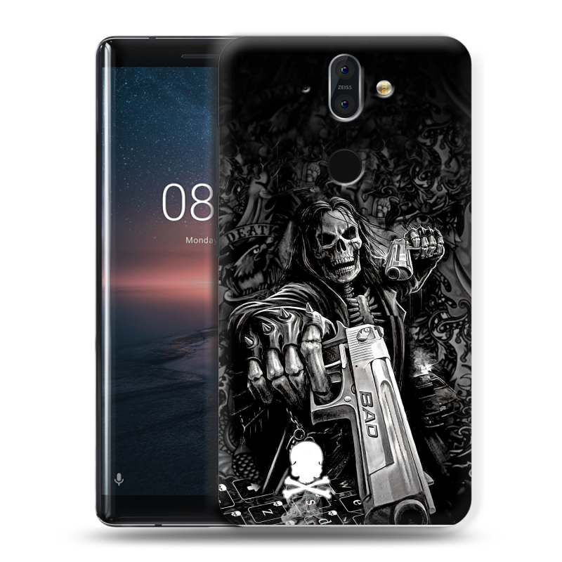 Силиконовый чехол на Nokia 8 Sirocco с принтом Скелет Силиконовый чехол на Nokia 8 Sirocco с принтом Скелет