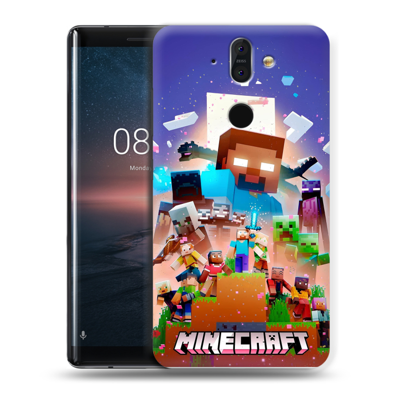 Силиконовый чехол на Nokia 8 Sirocco с принтом Майнкрафт Minecraft Силиконовый чехол на Nokia 8 Sirocco с принтом Майнкрафт Minecraft
