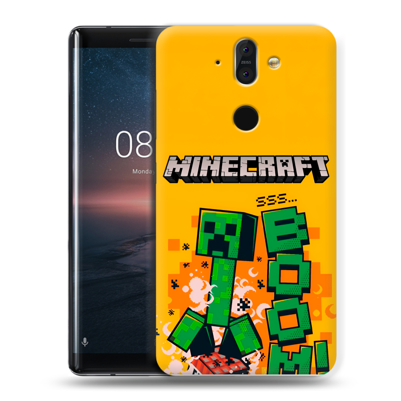 Силиконовый чехол на Nokia 8 Sirocco с принтом Майнкрафт Minecraft Силиконовый чехол на Nokia 8 Sirocco с принтом Майнкрафт Minecraft