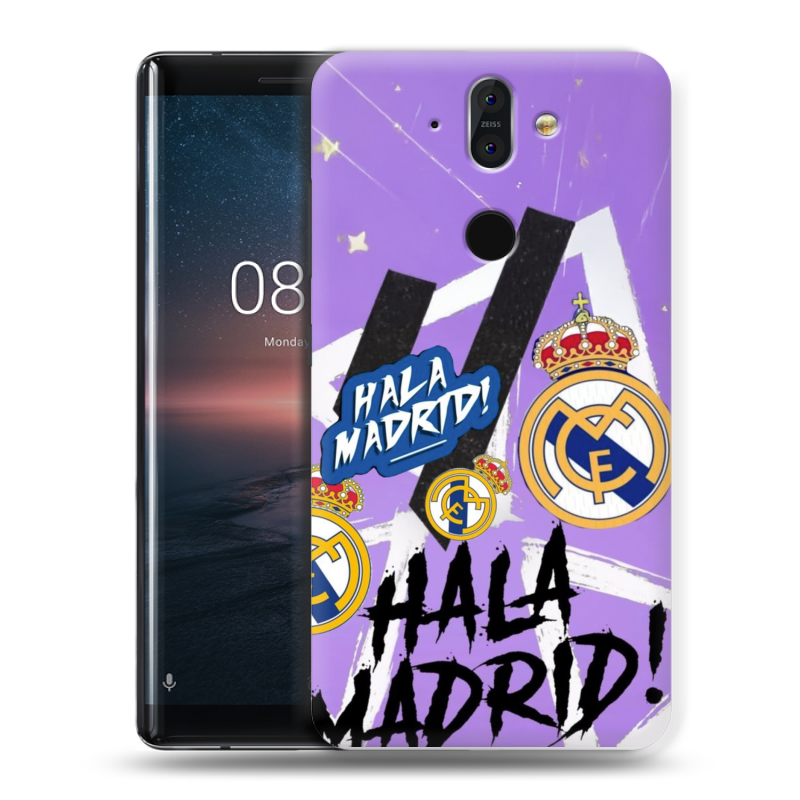 Силиконовый чехол на Nokia 8 Sirocco с принтом Real Madrid Реал Мадрид Силиконовый чехол на Nokia 8 Sirocco с принтом Real Madrid Реал Мадрид