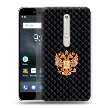 Пластиковый чехол на Nokia 6 (2018) с принтом Герб России принт