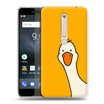 Пластиковый чехол на Nokia 6 (2018) с принтом Утка Пластиковый чехол на Nokia 6 (2018) с принтом Утка