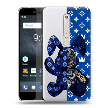 Пластиковый чехол на Nokia 6 (2018) с принтом Луи робот