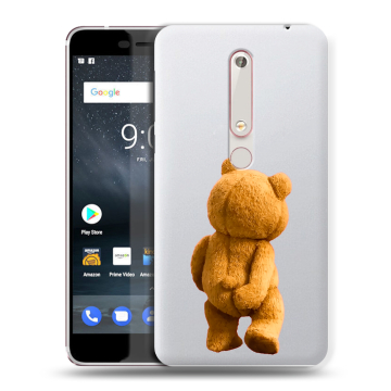 Пластиковый чехол на Nokia 6 (2018) с принтом Медведь