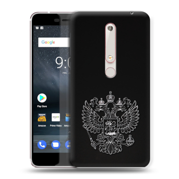 Пластиковый чехол на Nokia 6 (2018) с принтом Герб России Пластиковый чехол на Nokia 6 (2018) с принтом Герб России