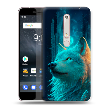 Пластиковый чехол на Nokia 6 (2018) с принтом бабочки саккура