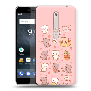 Пластиковый чехол на Nokia 6 (2018) с принтом Hello Kitty Хелоу Кити Пластиковый чехол на Nokia 6 (2018) с принтом Hello Kitty Хелоу Кити
