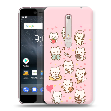 Пластиковый чехол на Nokia 6 (2018) с принтом Hello Kitty Хелоу Кити