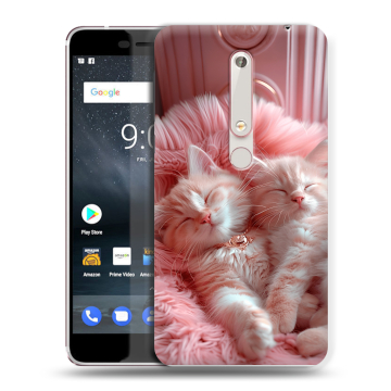 Пластиковый чехол на Nokia 6 (2018) с принтом котята котики Пластиковый чехол на Nokia 6 (2018) с принтом котята котики