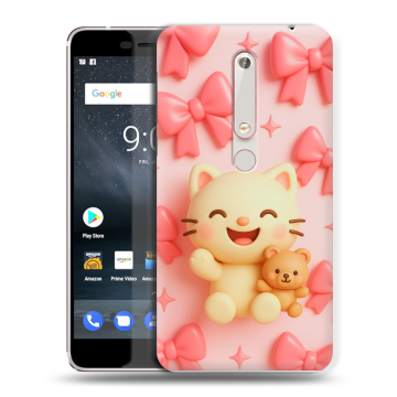 Пластиковый чехол на Nokia 6 (2018) с принтом для девочек