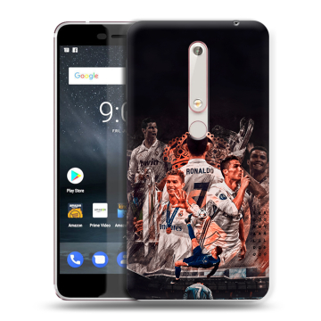 Пластиковый чехол на Nokia 6 (2018) с принтом Реал Роналдо Real Ronaldo Пластиковый чехол на Nokia 6 (2018) с принтом Реал Роналдо Real Ronaldo