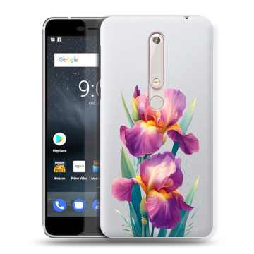 Пластиковый чехол на Nokia 6 (2018) с принтом Цветы орхидеи
