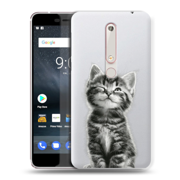 Пластиковый чехол на Nokia 6 (2018) с принтом Котенок