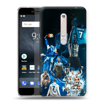 Пластиковый чехол на Nokia 6 (2018) с принтом Реал Роналдо Пластиковый чехол на Nokia 6 (2018) с принтом Реал Роналдо