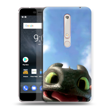 Пластиковый чехол на Nokia 6 (2018) с принтом Как приручить дракона