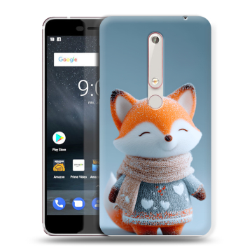 Пластиковый чехол на Nokia 6 (2018) с принтом Лиса