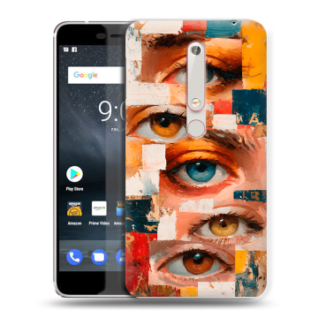 Пластиковый чехол на Nokia 6 (2018) с принтом Модный принт