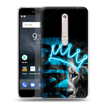 Пластиковый чехол на Nokia 6 (2018) с принтом Король лев Пластиковый чехол на Nokia 6 (2018) с принтом Король лев