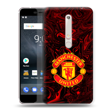 Пластиковый чехол на Nokia 6 (2018) с принтом Manchester United Пластиковый чехол на Nokia 6 (2018) с принтом Manchester United