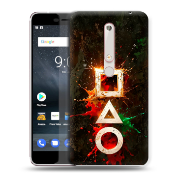 Пластиковый чехол на Nokia 6 (2018) с принтом Squid Game Игра кальмара