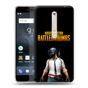 Пластиковый чехол на Nokia 6 (2018) с принтом PUGB ПАГБ