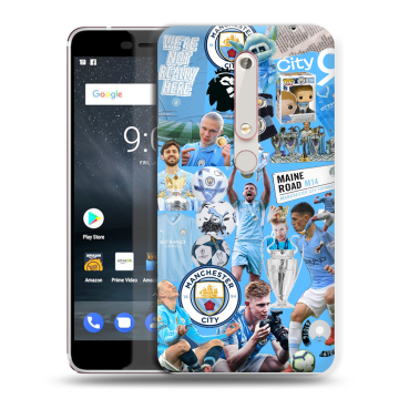 Пластиковый чехол на Nokia 6 (2018) с принтом Man City Манчестер Сити Пластиковый чехол на Nokia 6 (2018) с принтом Man City Манчестер Сити