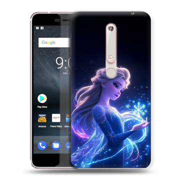 Пластиковый чехол на Nokia 6 (2018) с принтом Холодное сердце Frozen