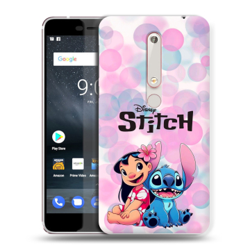 Пластиковый чехол на Nokia 6 (2018) с принтом Лило и Стич