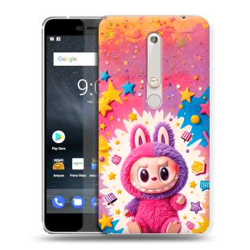 Пластиковый чехол на Nokia 6 (2018) с принтом Labubu Лабубу