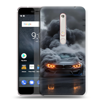 Пластиковый чехол на Nokia 6 (2018) с принтом BMW БМВ Пластиковый чехол на Nokia 6 (2018) с принтом BMW БМВ
