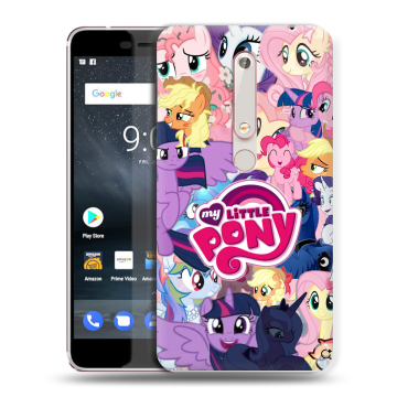 Пластиковый чехол на Nokia 6 (2018) с принтом My little pony Дружба чудо Пластиковый чехол на Nokia 6 (2018) с принтом My little pony Дружба чудо