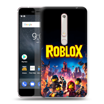 Пластиковый чехол на Nokia 6 (2018) с принтом Roblox Роблокс