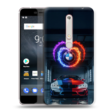 Пластиковый чехол на Nokia 6 (2018) с принтом BMW БМВ