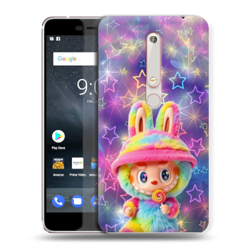 Пластиковый чехол на Nokia 6 (2018) с принтом Labubu Лабубу