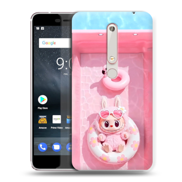 Пластиковый чехол на Nokia 6 (2018) с принтом Labubu Лабубу